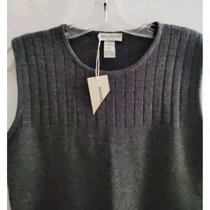 NWT Chiara Marconi Wool Blend Knit Tank Top Gray Size Large